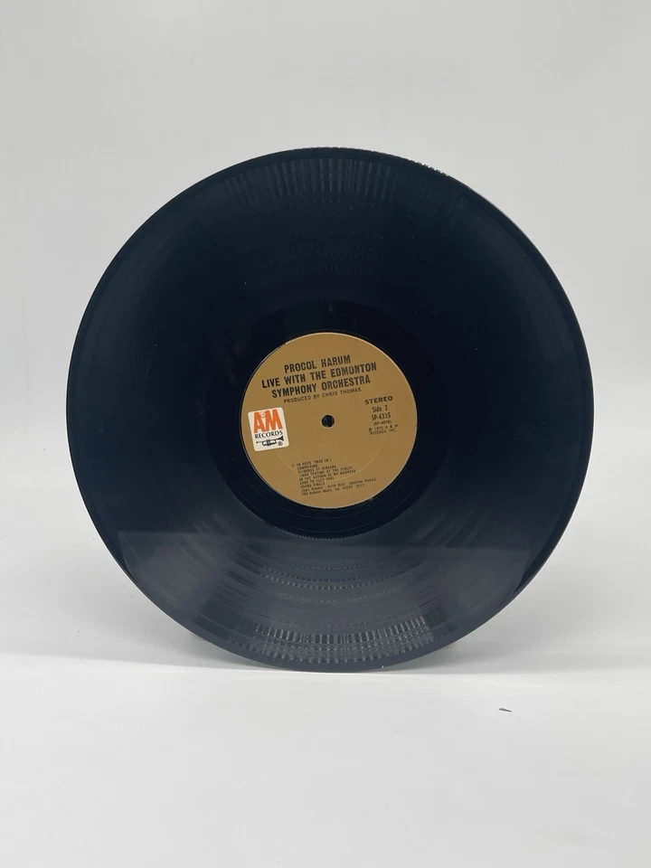 PROCOL HARUM LIVE IN CONCERT w/EDMONTON SYMPHONY ORCHESTRA 12" LP VG+ VINYL - Imagem 4 de 4