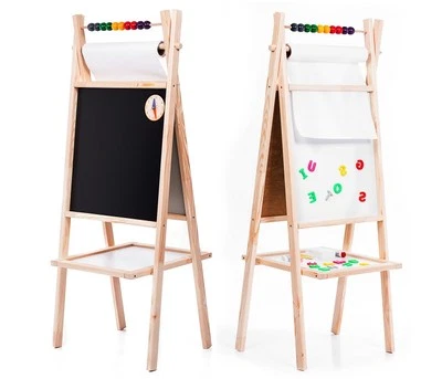 AZZAP Kindertafel EWA 120cm Standtafel Papierrolle Schreibtafel Magnettafel Abakus