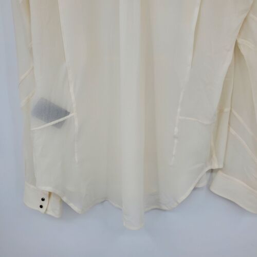 Camicia blusa Barneys New York Belstaff Inghilterra avorio misto seta avorio 44 nuova con etichette - Foto 15 di 15