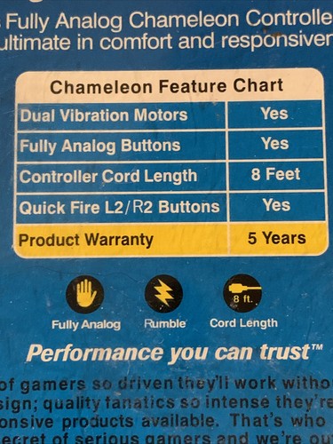 Pelican 8 FEET CORD Chameleon Controller Sony PlayStation 2 & PSone New Sealed - Picture 8 of 8