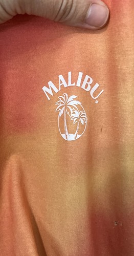 Malibu Rum Licensed Promo Tie-Dye Cropped Tank Top Shirt Size Women Medium Rare - Picture 5 of 7