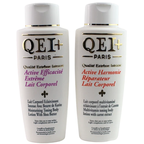 Qei+ Paris Harmonie Carrot Body Lotion and Efficacite 2 PACK