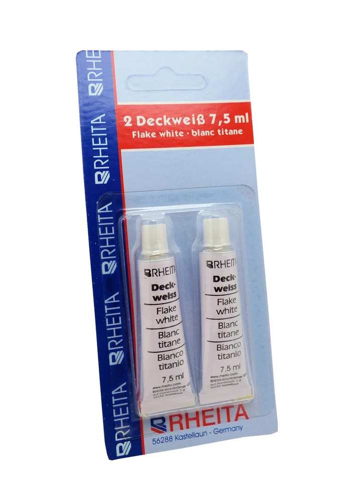 RHEITA-KRAUTKRÄMER GMBH 2x Deckweiß je 7,5 ml, Rheita, für Deckfarben,Schule Hobby (39,27 EUR/100 ml)