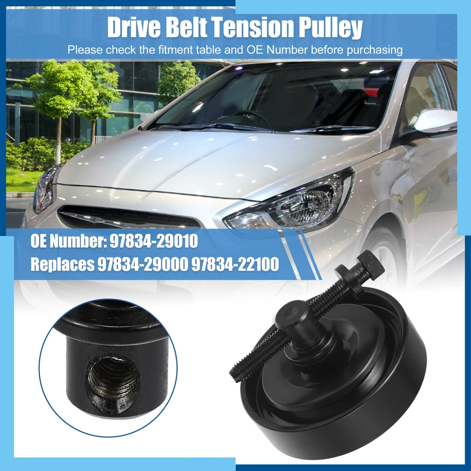 Pack (1) Belt Tensioner for Hyundai Elantra 1995-2010 97834-29010 Black - Image 2 of 4