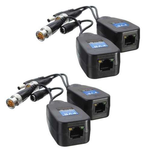 10 Pair CCTV Coax BNC Video Power Balun Transceiver to CAT5e 6 RJ45 Connector - Picture 2 of 4