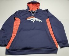 NFL Team Apparel Denver Broncos Hoodie Youth Size XL 18 Navy Blue  Orange
