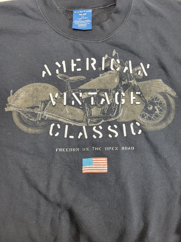 Moletom Puritan masculino tamanho médio estampa gráfica azul - Imagem 3 de 4