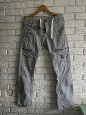883 Police Cargo multi pocket pants vintage gray AVANT-GARDE Y2K Size 30x34