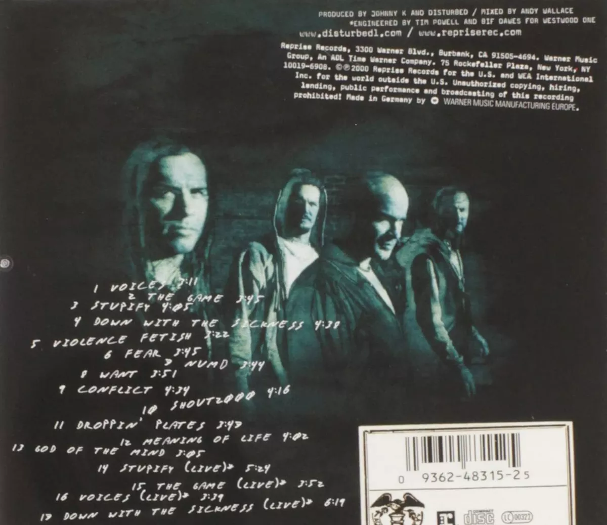 Disturbed - Sickness Special Edition+ Bonus Live Tracks - import new sealed  93624831525