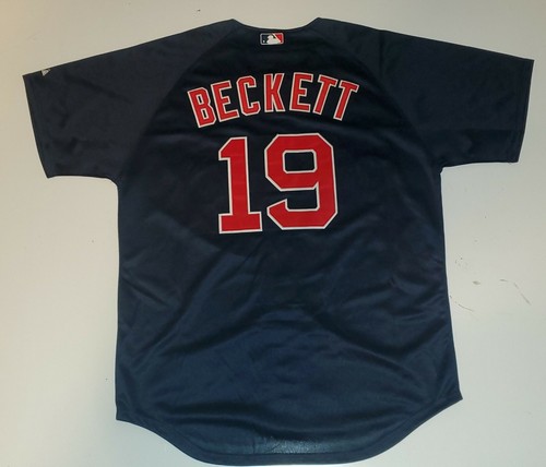 Josh Beckett #19 Boston Red Sox Blue MLB Sewn Blue Majestic Mens Size 50 - 第 8/12 張圖片