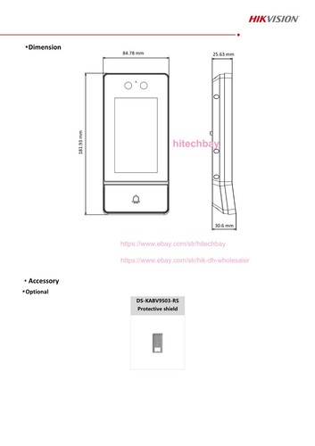 DS-KV9503-WBE1 IP Villa Door Station Face Recognition 2-Way Audio PoE Mobile App - Afbeelding 11 van 11