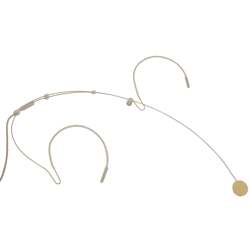 Chord Replacement Discreet Headset Microphone Flesh Beige Mic Omni-directional
