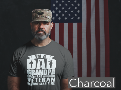 Father's Day Gift Army, Marine, Navy, Air Force Veteran Military T-shirt  Grandpa | eBay