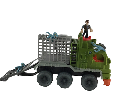 Fisher Price Imaginext Jurassic Park Dinosaur Hauler Truck Action