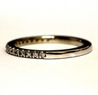 New 14k white gold .19ct SI2 H diamond wedding band ring 2.3g estate vintage — photo 3