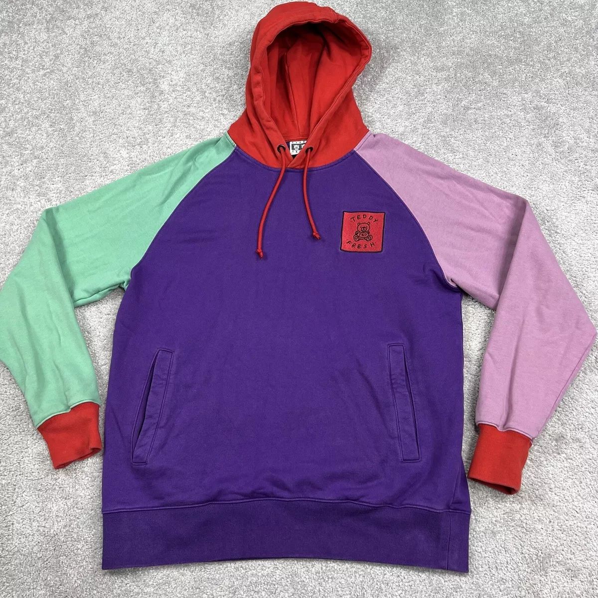 Teddy Fresh Quilted Bear Full Zip Hoodie Sweatshirt