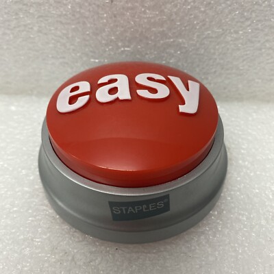 STAPLES Talking THAT WAS EASY Button Vintage Gag Gift Business Supply