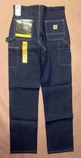 Vintage 1990  s Carhartt Denim Work Dungaree, Deadstock NWT, Size 30x34