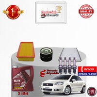 Inspektionskit Filter ÖL Kerzen Fiat Linea 1.4 8V 57KW 77CV Von 2013->