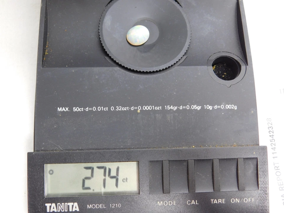 GIA Certified NATURAL OPAL 2.74 Carat Oval Cabochon White Translucent 12X10X4mm - Image 3 of 4