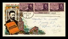 Dr Jim Stamps Joseph Pulitzer 1947 First Day Cover Fluegel Covers Cachet