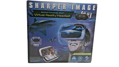 Sharper Image 360 Virtual Reality Headset VR Goggles Smartphone iOS Android Gami