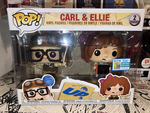 Carl & Ellie (Up) 2019 SDCC Exclusive Funko Pop 2 Pack *OFFICIAL CON STICKER*