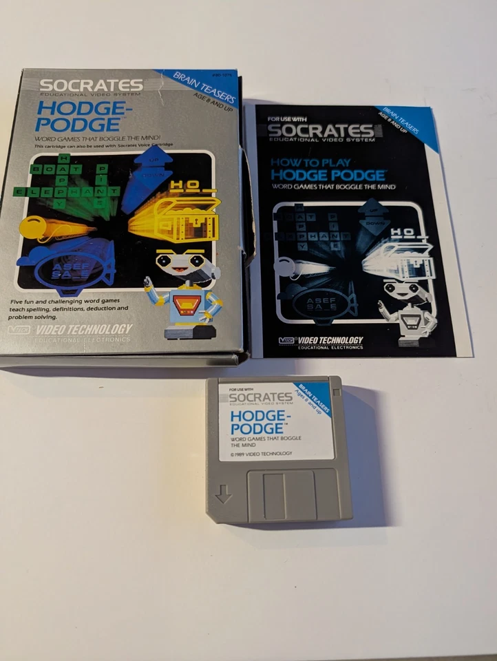 Socrates Video System Hodge-Podg Complete W/ Manual Vintage Original Vtech 1989 - Image 2 of 4
