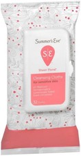 3 Pack Summer's Eve Cleansing Cloths for Sensitive Skin, Floral - 32 ct