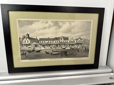 Vintage Framed Lithograph – “Business Block, Asbury Park, New Jersey”Atlas, 1878