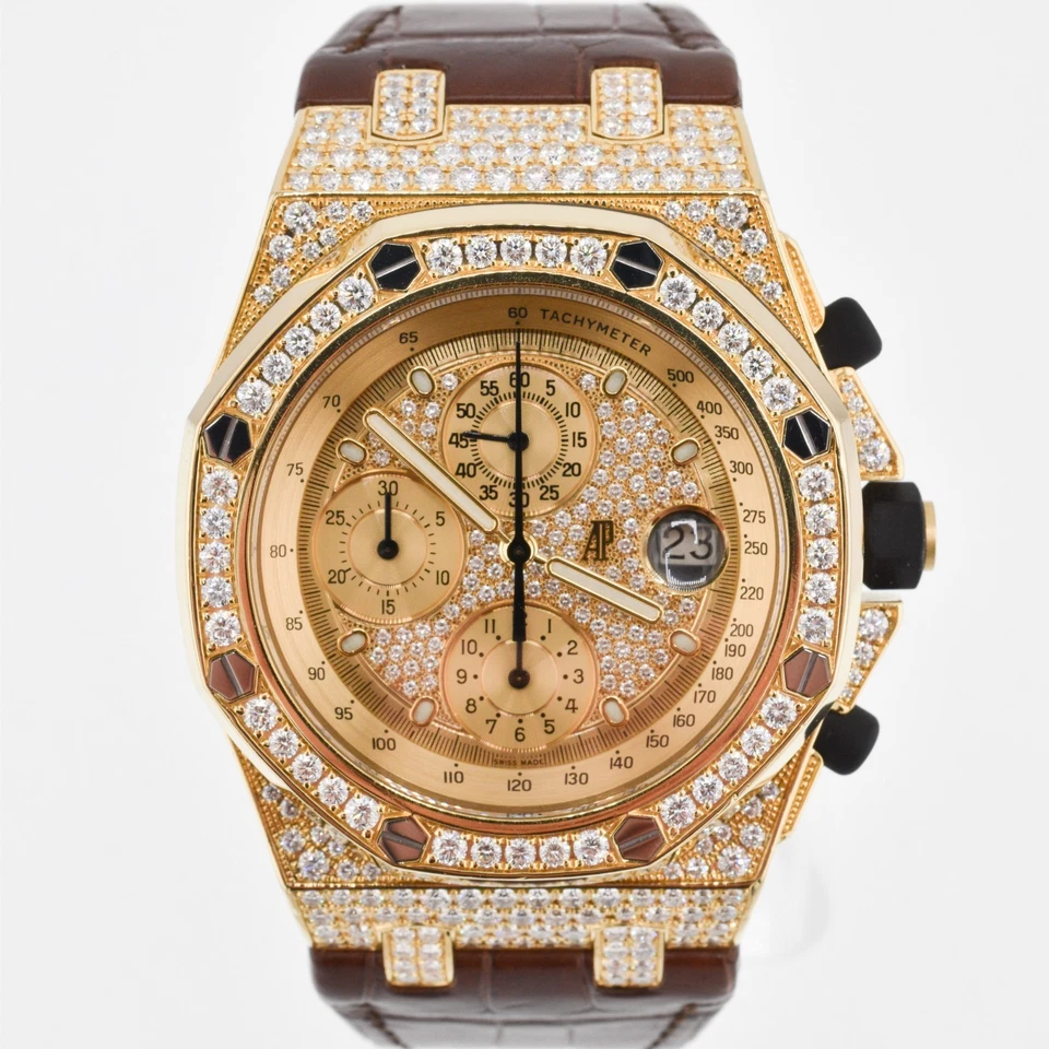 READ AP audemars piguet royal oak offshore 42mm factory set diamond Warranty - Image 2 of 4