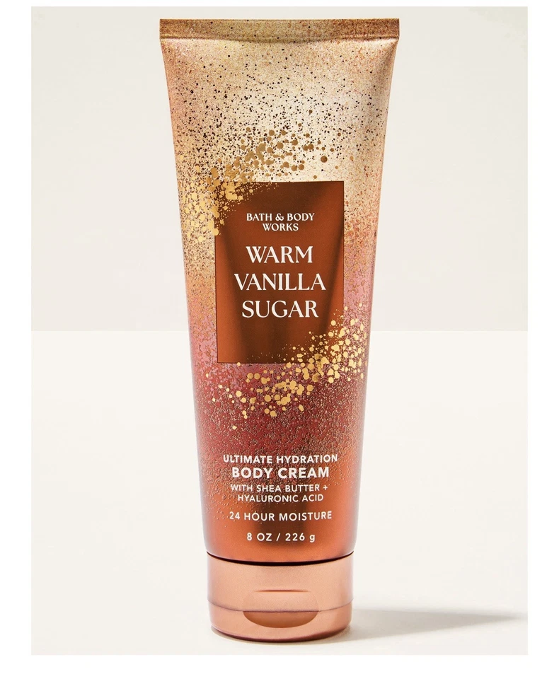 2 BRAND NEW Bath & Body works WARM VANILLA SUGAR Ultra Shea Body Cream 8 oz New! - Image 2 of 4