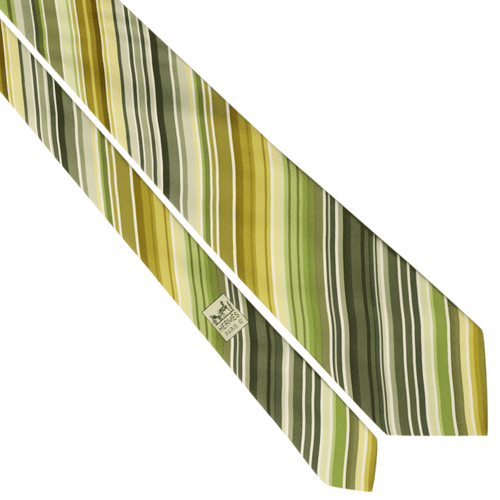 100% Auth HERMES TIE Silk Mens Classic STRIPES Pattern 5257 - Picture 4 of 4