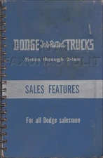 1950 Dodge Truck Data Book Job-Rated Sales Features for Salesmen Dealer Album