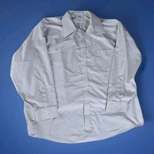 Geoffrey Beene Men's Light Gray Dress Shirt Long Sleeve Button Down Size 2XL