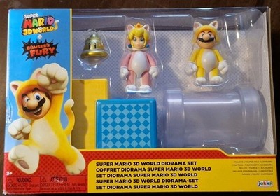 Super Mario 3D World Bowser's Fury Diorama Set Cat Mario Peach Jakks New