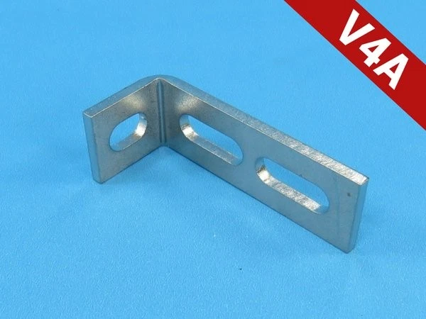 HÖRR EDELSTAHL Anschlusswinkel Langloch 75 x 25 x 4 mm 90° gewinkelt V4A Edelstahl