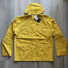 Brand New Schott NYC Waterproof Hooded Parka Yellow Rain Coat Size Extra Large