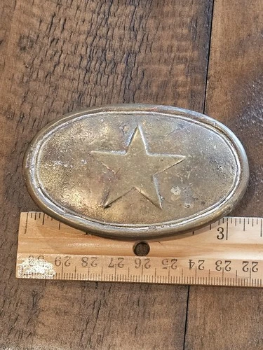 RARE Union Civil War Army Heavy Brass Belt Buckle With Texas Star!!! L@@K!!!