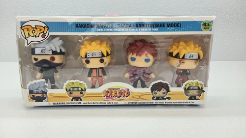 Funko Pop! Bundle of 4 Kakashi, Naruto, Gaara, Naruto Sage Mode (Damaged Box)