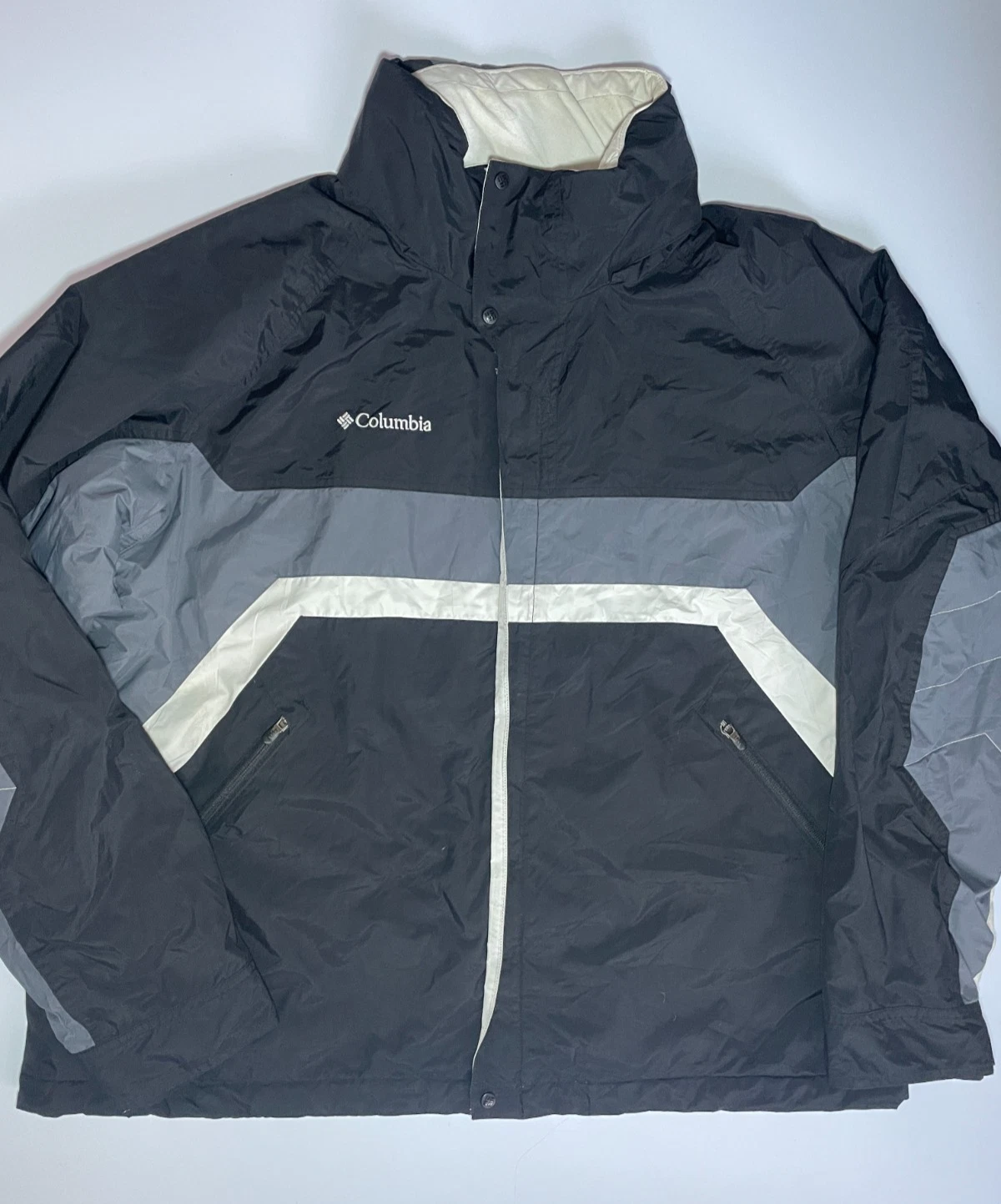 Columbia Jacket Mens Size XL Waterproof Coat Hooded XM4204 Black Breathable