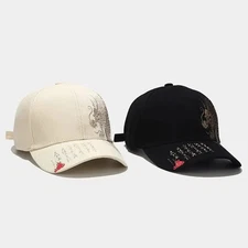 Chinese Style Dragon Pattern Baseball Hat For Men And Women, Versatile National 