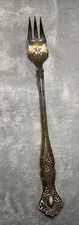 1847 Rogers Bros A1 Silver Plated 6” Oyster Fork Victorian Grape Pattern 1910