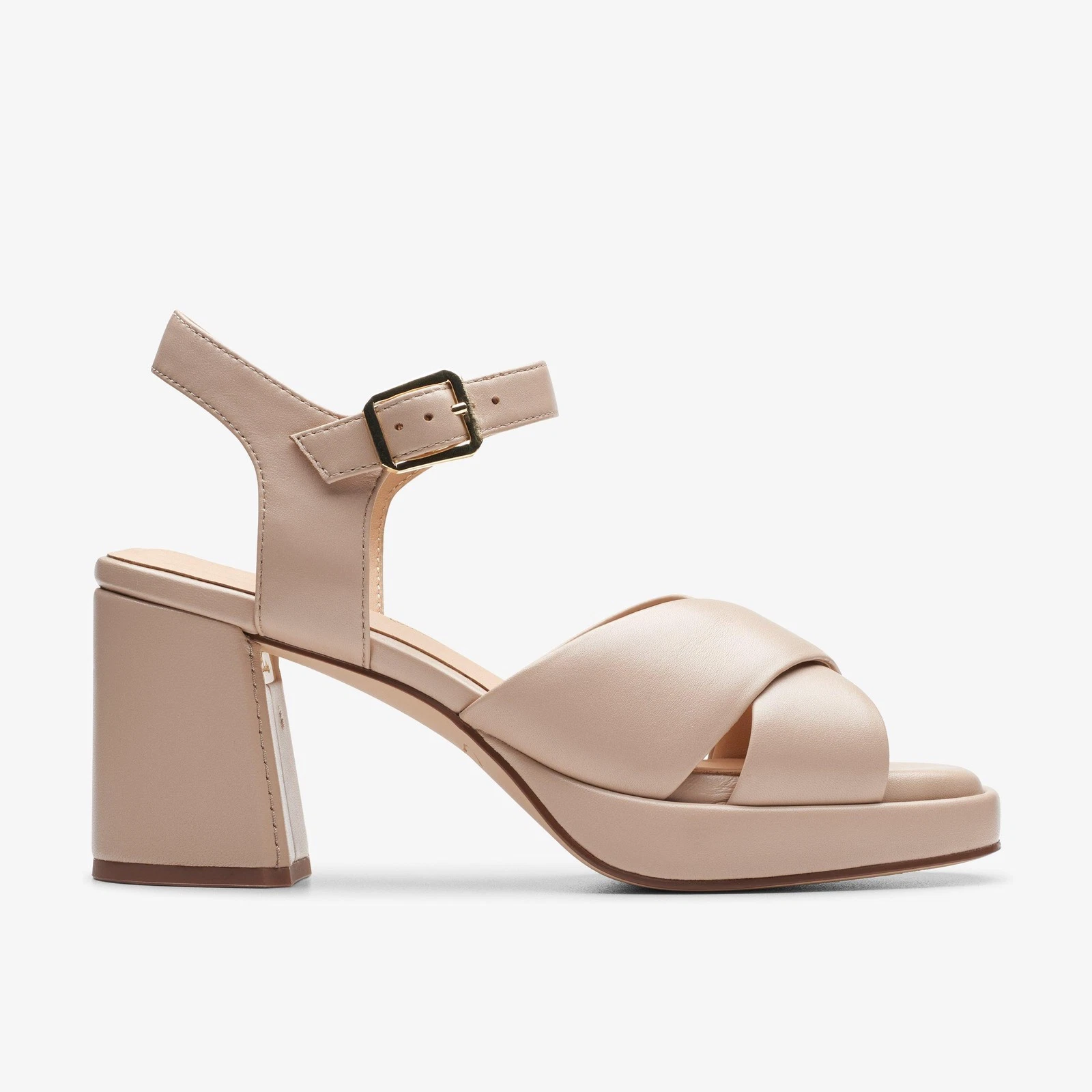 Clarks donna Ritzy 75 rosa sabbia pelle pelle elegante