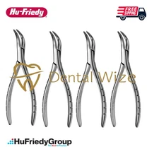 Hu-Friedy F301 Dental Root Forceps 301 Serrated Extraction 4pcs