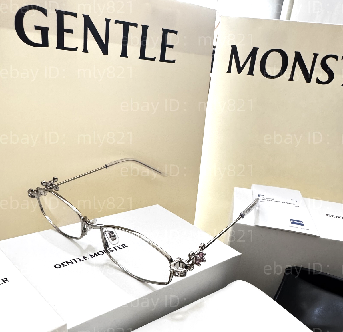 ■■Gentle Monster■■Gleam 02 Silver Clear 正規品♪ GentleMonster Sunglasses Jewelry - Gleam 02 Silver Frame
