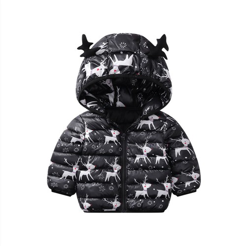 Toddler Baby Winter Christmas Cartoon Windproof Coat Hooded Warm Outwear Jacket - Picture 3 of 12