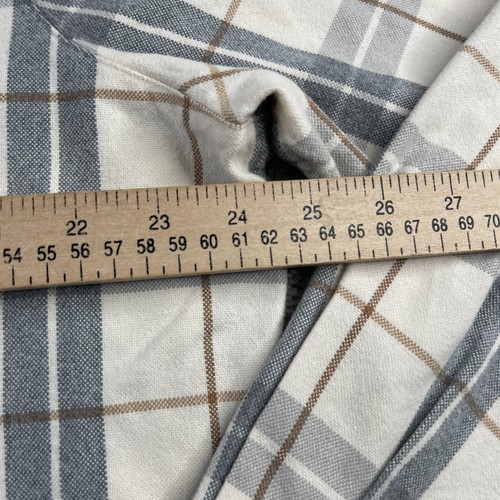 Frank and Eileen Shirt Womens Large Tan Grey Plaid Eileen Italian Flannel - 第 8/11 張圖片