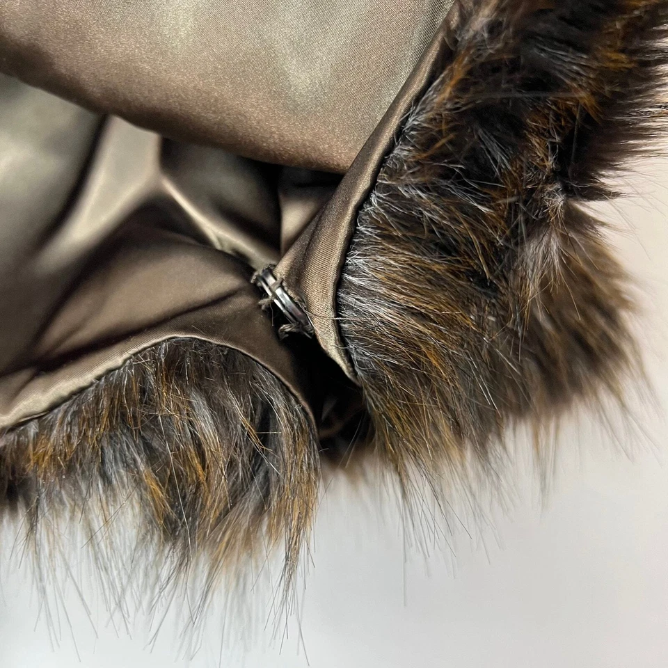 Bebe Faux Fur Brown Cape Capelet Wrap Size Small/Medium - Image 4 of 4