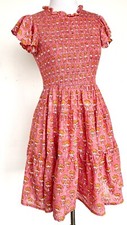 J Marie Elena Smocked Ruched Tiered Dress size S Retail 158 Price 70 NWT